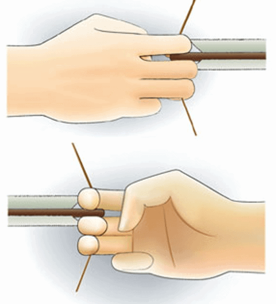 How to Hold the Bow String