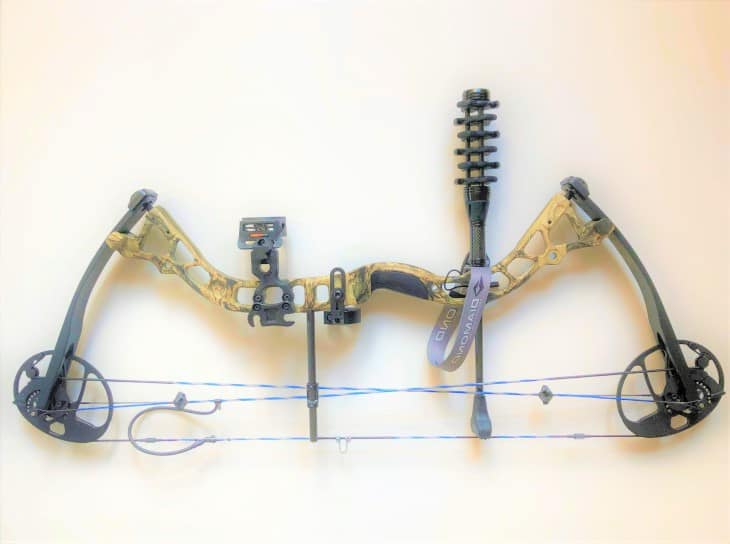 NAP Apache Stabilizer on Compound Bow NAP Apache Stabilizer on Compound Bow