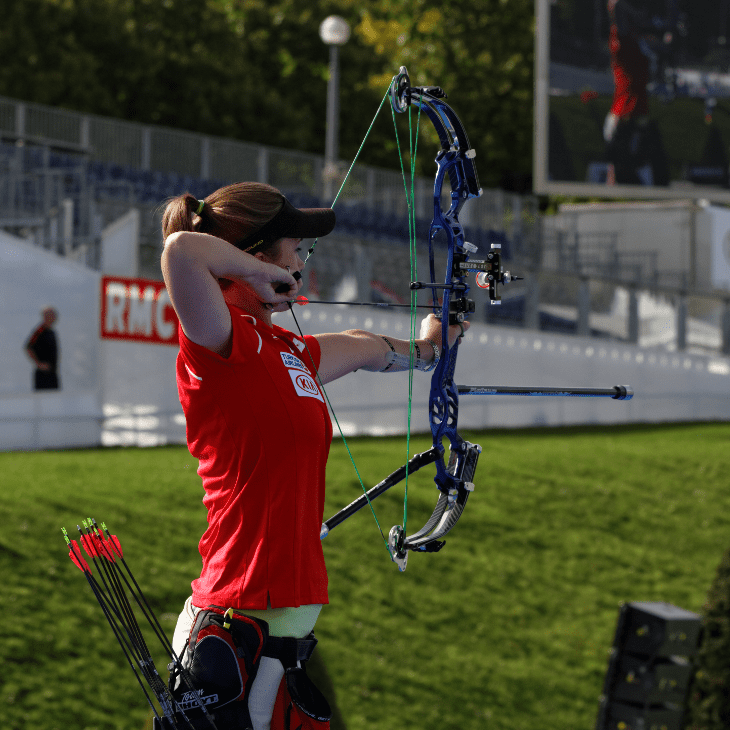 Female Archer with a Compound Bow Female Archer with a Compound Bow